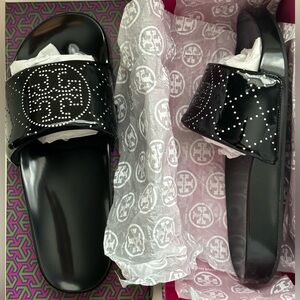 Tory Burch double T pool slide. Women’s size 11 brand new with box.